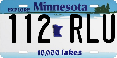 MN license plate 112RLU