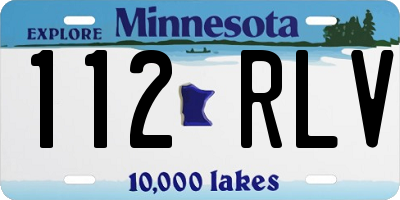 MN license plate 112RLV
