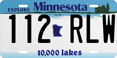 MN license plate 112RLW