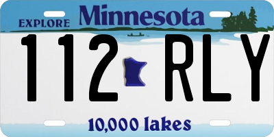 MN license plate 112RLY
