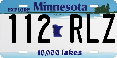 MN license plate 112RLZ