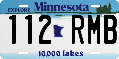 MN license plate 112RMB
