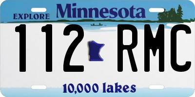 MN license plate 112RMC