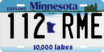 MN license plate 112RME