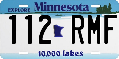 MN license plate 112RMF
