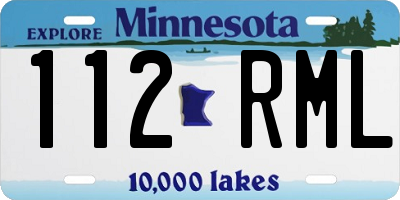 MN license plate 112RML