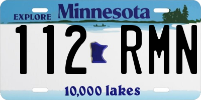 MN license plate 112RMN