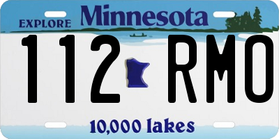 MN license plate 112RMO