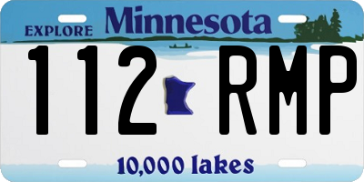 MN license plate 112RMP