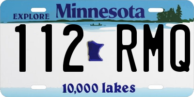 MN license plate 112RMQ