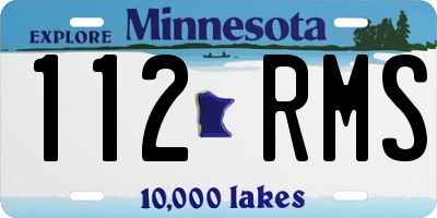 MN license plate 112RMS