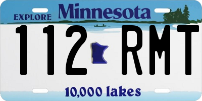 MN license plate 112RMT