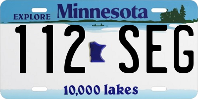 MN license plate 112SEG