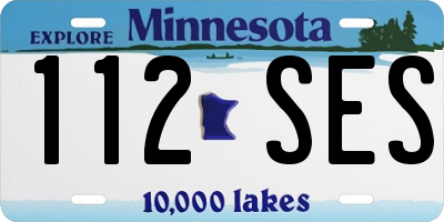 MN license plate 112SES