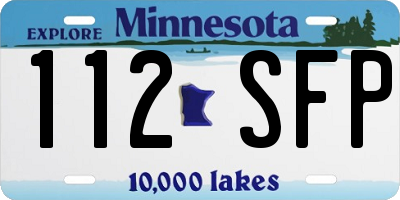 MN license plate 112SFP