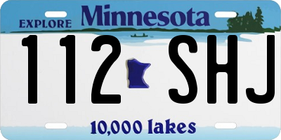 MN license plate 112SHJ