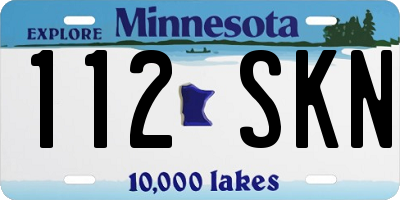MN license plate 112SKN