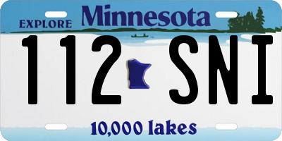 MN license plate 112SNI