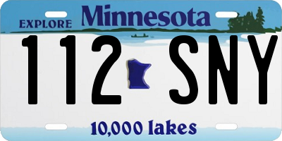 MN license plate 112SNY
