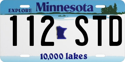 MN license plate 112STD