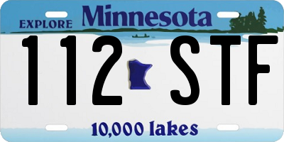 MN license plate 112STF