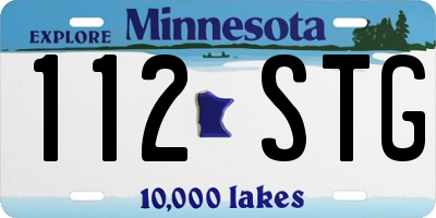 MN license plate 112STG