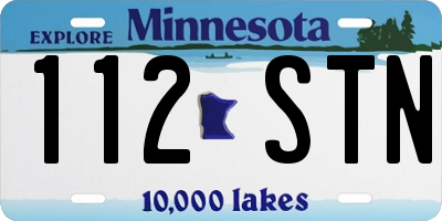 MN license plate 112STN