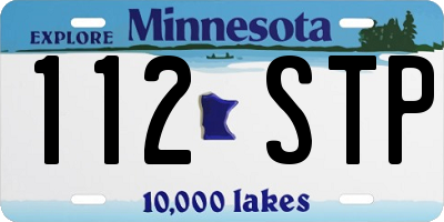 MN license plate 112STP