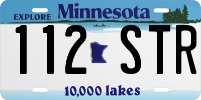 MN license plate 112STR