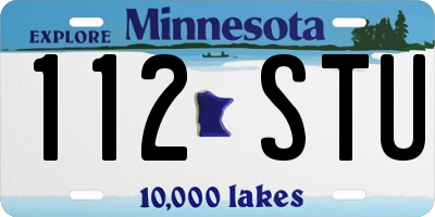 MN license plate 112STU