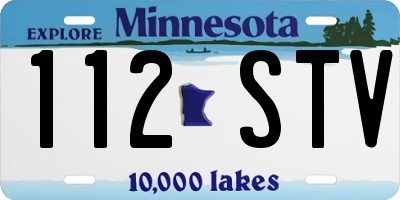 MN license plate 112STV