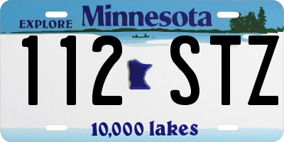 MN license plate 112STZ
