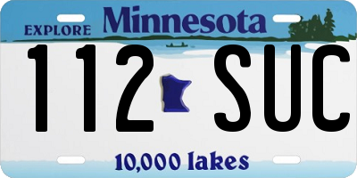 MN license plate 112SUC
