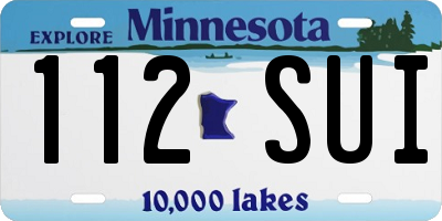MN license plate 112SUI