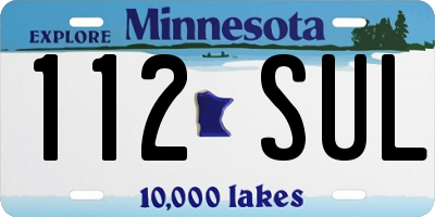 MN license plate 112SUL