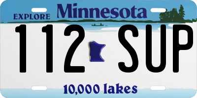 MN license plate 112SUP