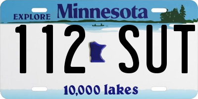 MN license plate 112SUT