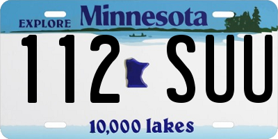 MN license plate 112SUU