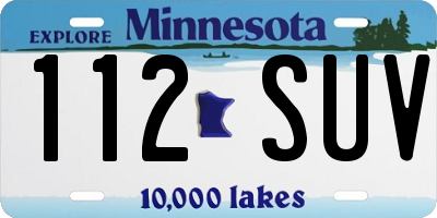 MN license plate 112SUV