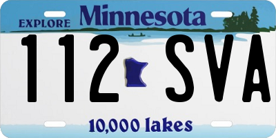 MN license plate 112SVA