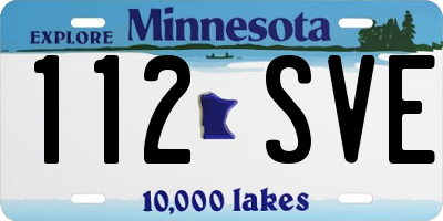 MN license plate 112SVE