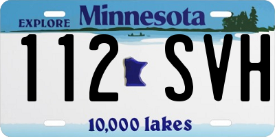 MN license plate 112SVH