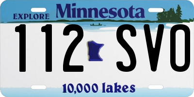 MN license plate 112SVO