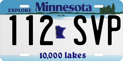 MN license plate 112SVP