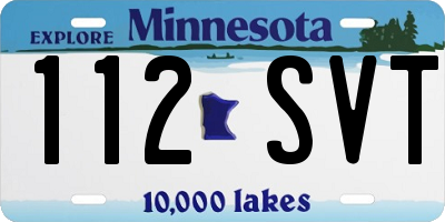 MN license plate 112SVT