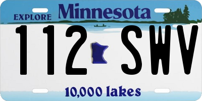 MN license plate 112SWV
