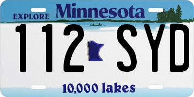 MN license plate 112SYD