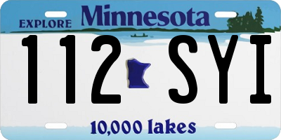 MN license plate 112SYI