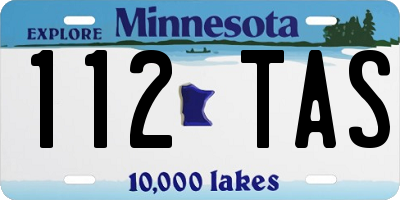 MN license plate 112TAS