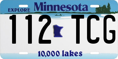 MN license plate 112TCG